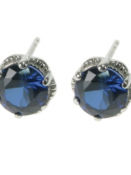 Sapphire Claw Studs in sterling silver 
